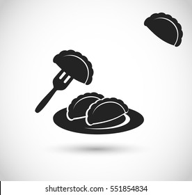 Dumplings icon vector 