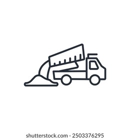 dumpsite icon. vector.Editable stroke.linear style sign for use web design,logo.Symbol illustration.
