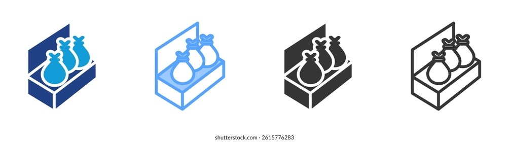 Dumpsten icon set multiple style collection