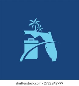 Plantilla de Vector de diseño de logotipo de concepto de playa de contenedor de basura