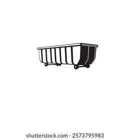 Dumpster Bin Vector Illustration – Minimalist Design