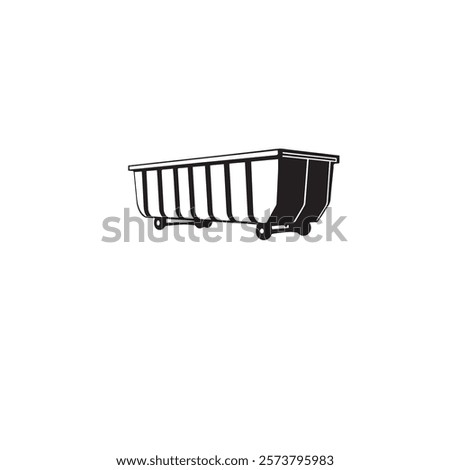 Dumpster Bin Vector Illustration – Minimalist Design