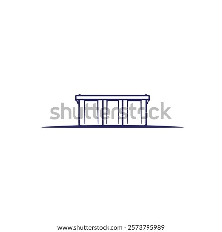 Dumpster Bin Vector Illustration – Minimalist Design