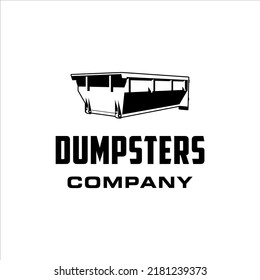 Dumpster company logo with elegant style design svg
