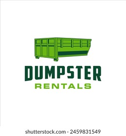 Dumpster company logo with masculine style design