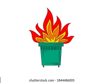 Free Dumpster On Fire Svg