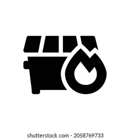 Dumpster Fire Icon. Flat Style Design Isolated On White Background. Vector Illustration