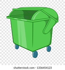 Dumpster icon in cartoon style isolated on background for any web design 