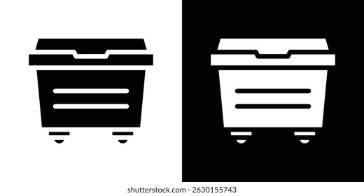Dumpster icon concept, vector illustration