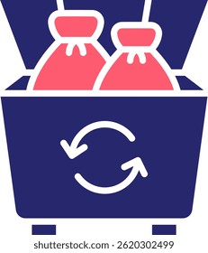 Dumpster Icon Fill Vector Illustration