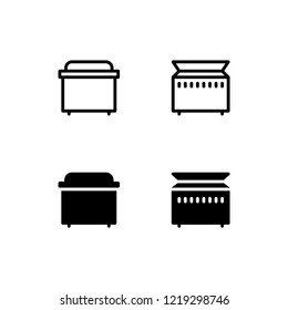 Dumpster Icon Logo Vector Symbol. Garbage Icon