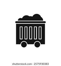 Dumpster icon Simple thin line flat symbol