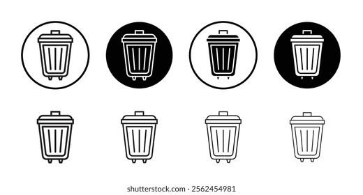 Dumpster icon Thin line flat illustration