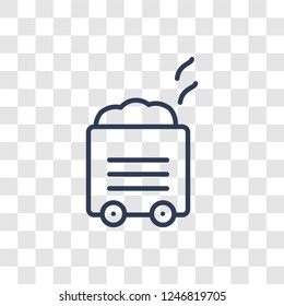 Dumpster icon. Trendy linear Dumpster logo concept on transparent background from cleaning collection