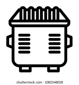 dumpster icon vector pictogram mark symbol