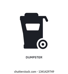 dumpster isolated icon. simple element illustration from cleaning concept icons. dumpster editable logo sign symbol design on white background. can be use for web and mobile