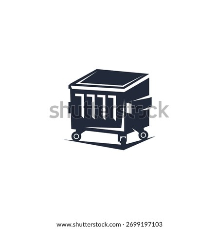 
Dumpster logo design or removal and cleaning dumpster concept.  Dumpster company logo