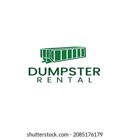 Dumpster logo vector, suitable for environmental, rental, or garbage related.