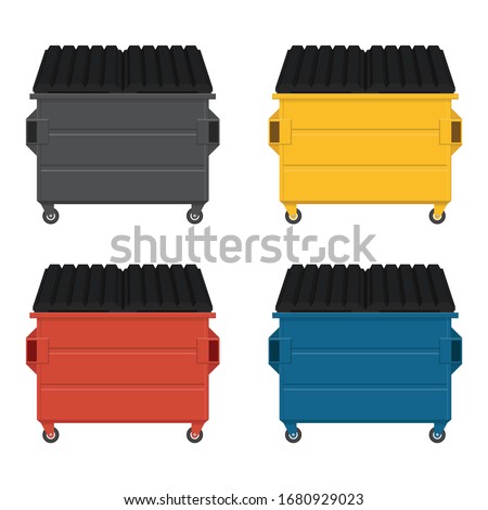 Dumpster vector illustration isolated on white background