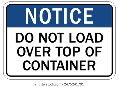 Müllcontainer-Warnschild und Etiketten