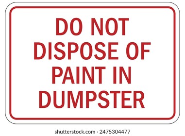 Dumpster warning sign and labels