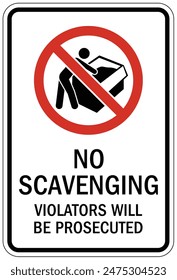 Dumpster warning sign and labels