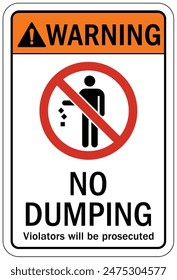 Dumpster warning sign and labels