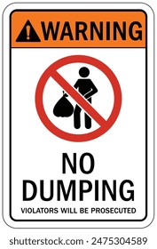 Dumpster warning sign and labels