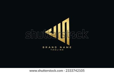 DUN, DN, ND, Abstract initial monogram letter alphabet logo design