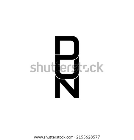dun initial letter monogram logo design
