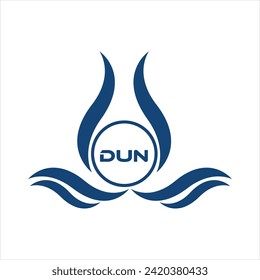 DUN letter water drop icon design with white background in illustrator, DUN Monogram logo design for entrepreneur and business.
 svg