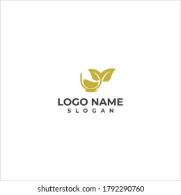 dun tea and natural logo icon