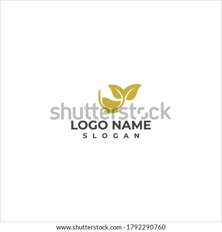 dun tea and natural logo icon