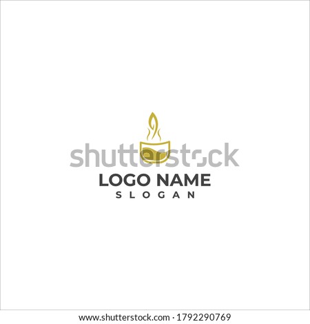 dun tea and natural logo icon