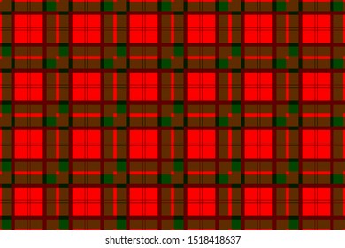 Dunbar District Tartan. Seamless rectangle pattern for fabric, kilts, skirts, plaids