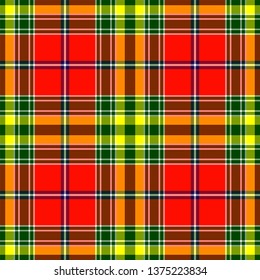 Dunblane District Tartan. Tartan imitation for prints on fabric and clothing, interior decoration, Scottish-style websites. Seamless pattern. 