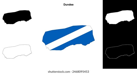 Conjunto de mapas de esquema en blanco de Dundee