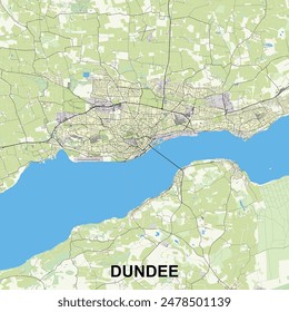 Dundee, Reino Unido mapa poster art