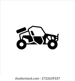 Symbol für das Symbol "Dünenbuggy". Buggy schwarz solide Illustration.