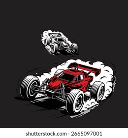 Diseño de ilustraciones de Dune Buggy Racing
