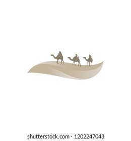 Dune camel riders. logo icon