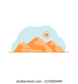 Dune, desert vector illustration