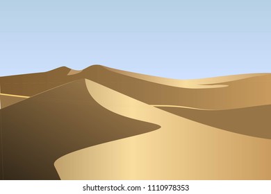 Dune horizons illustration vector background.