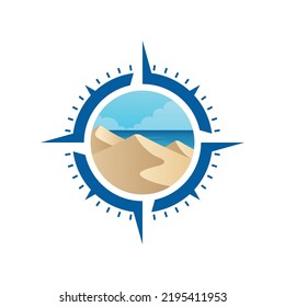 dunes compass for dune landscape exploration logo.