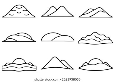 Dunes Line Art Illustration for Unique Art Lovers 