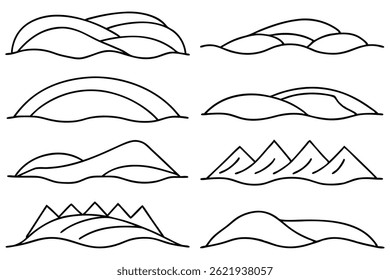 Dunes Line Art Illustration for Unique Art Lovers 