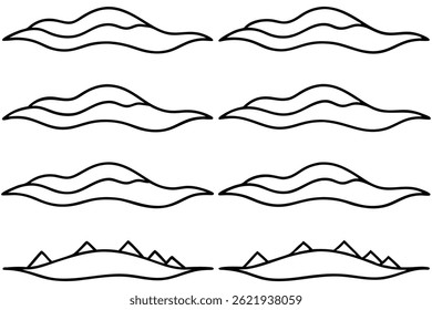 Dunes Line Art Illustration for Unique Art Lovers 