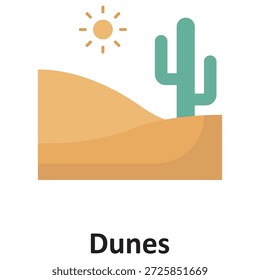 Ícono de Vector de dunas que puede modificarse o editarse fácilmente


