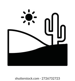 Ícono de Vector de dunas que puede modificarse o editarse fácilmente


