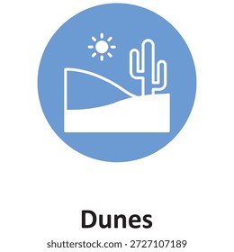 Ícono de Vector de dunas que puede modificarse o editarse fácilmente

